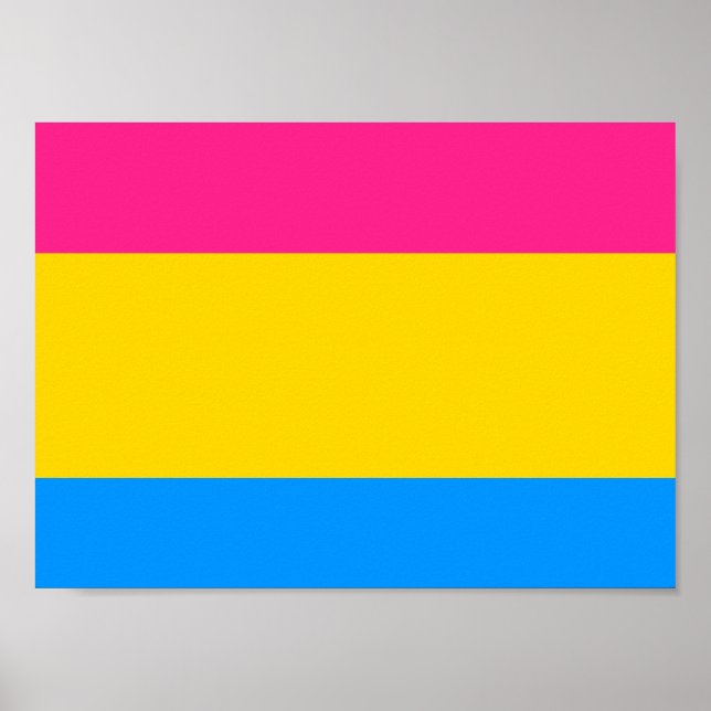 Póster Bandera del Orgullo Pansexual (Frente)