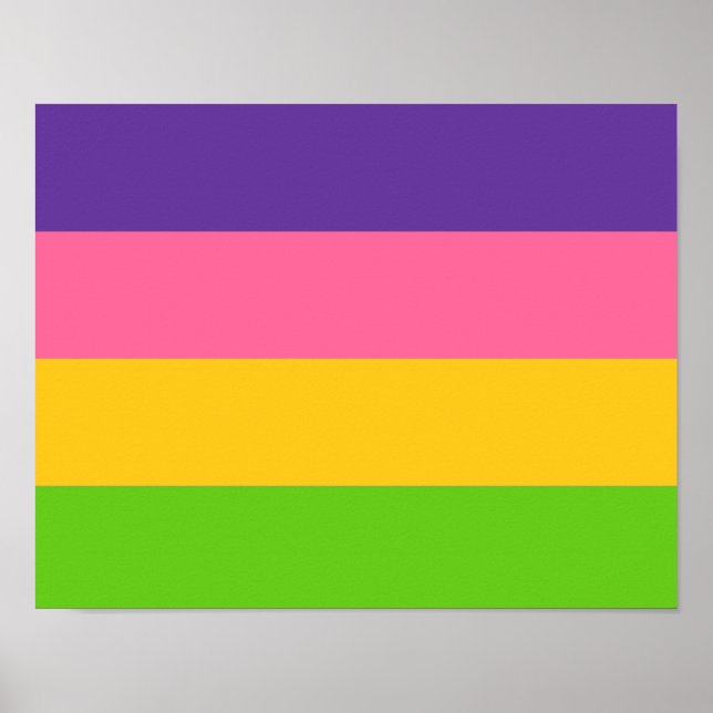 Póster Bandera del Orgullo Sáfico (Frente)