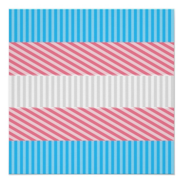 Póster Bandera del Orgullo Transgénero de Funky Boho Stri (Anverso)