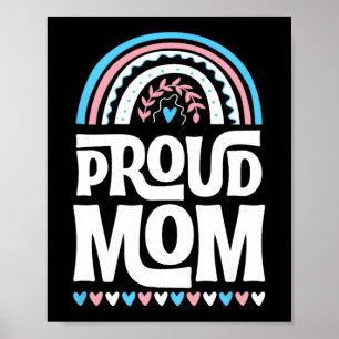 Póster Bandera del Orgullo Transgénero de Mamá Día de las