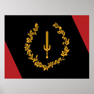 Póster Bandera del patrimonio estadounidense negro