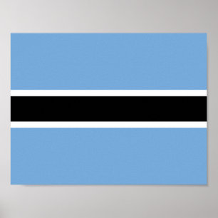 Póster Bandera del Poster de Botswana