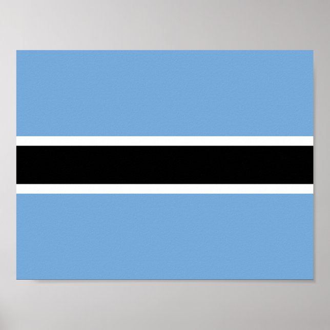 Póster Bandera del Poster de Botswana (Frente)