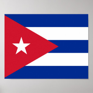 Póster Bandera del poster de Cuba