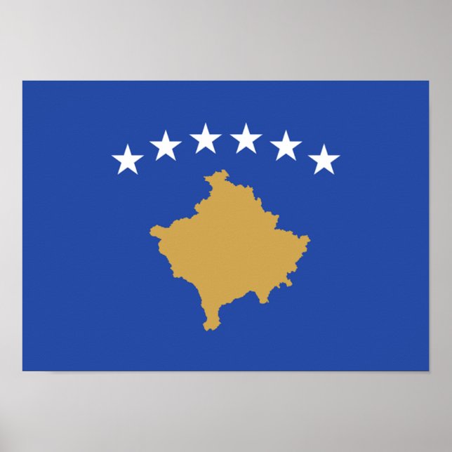 Póster Bandera del Poster de Kosovo (Frente)