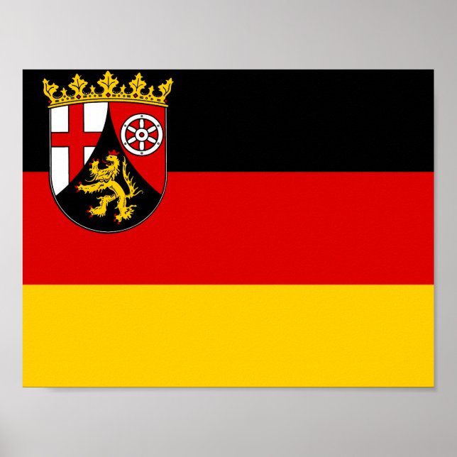 Póster Bandera del Poster Renania-Palatinado (Frente)
