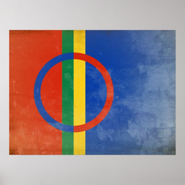 Póster Bandera del pueblo sami (Frente)