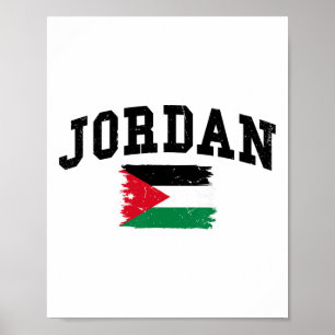 Póster Bandera del Reino Hachemita de Jordania Vacaciones