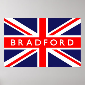 Póster Bandera del Reino Unido de Bradford