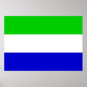 Póster Bandera del Sierra Leone
