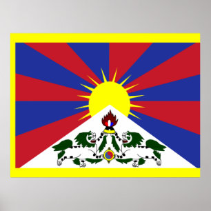 Póster Bandera del Tíbet