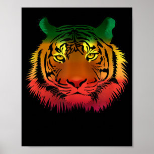 Póster Bandera del tigre jamaiquino de Guay