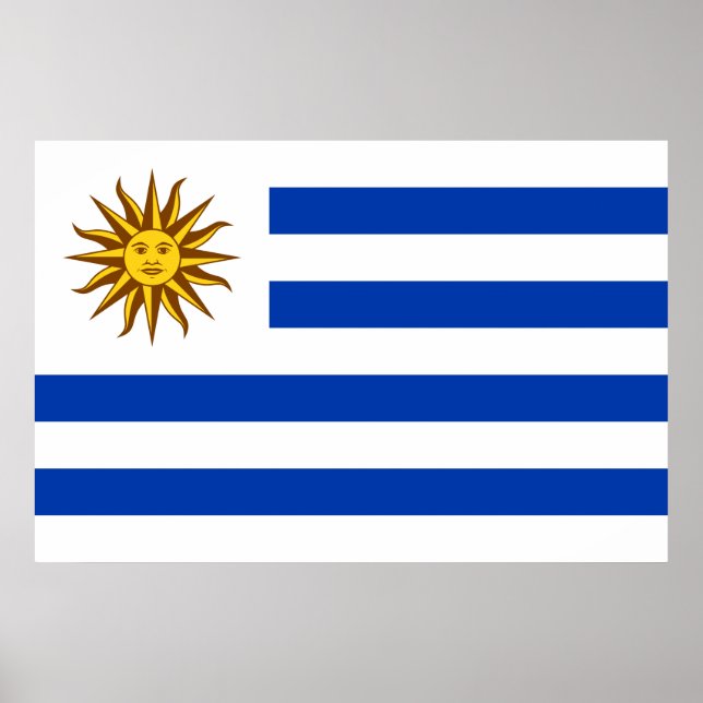 Póster Bandera del Uruguay (Uruguay) (Frente)