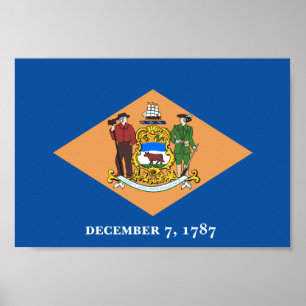 Póster Bandera Delaware