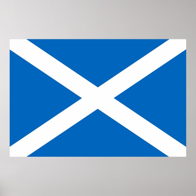 Póster Bandera escocesa Saltire (Frente)