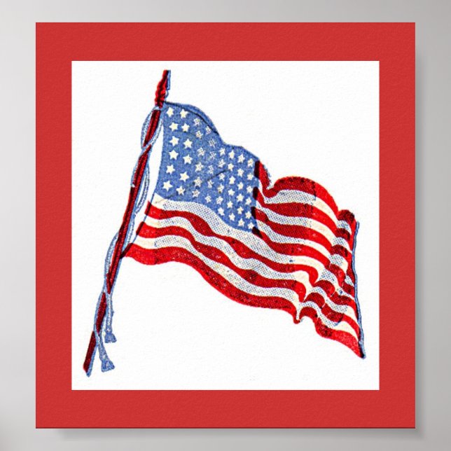 Póster Bandera estadounidense (Frente)