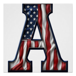 Póster Bandera estadounidense.