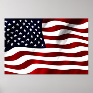 Póster Bandera estadounidense