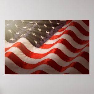Póster Bandera estadounidense
