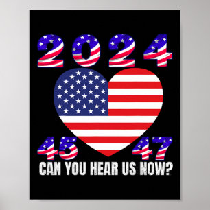 Póster Bandera Estadounidense 2020 Del Presidente Donald 