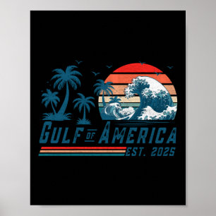 Póster Bandera Estadounidense 2025 Del Golfo De Estados U
