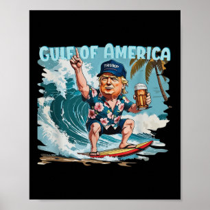 Póster Bandera Estadounidense 2025 Del Golfo De Los Ee.Uu