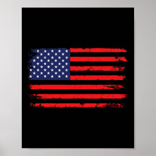 Póster Bandera Estadounidense 4 De Julio Bandera Estadoun