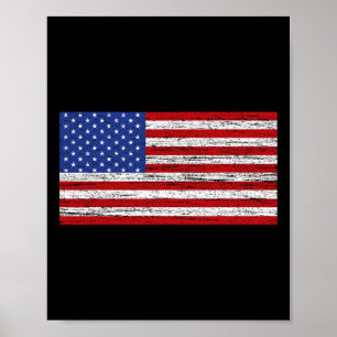 Póster Bandera Estadounidense 4 De Julio Patriótico Estad