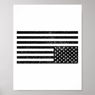 Póster Bandera estadounidense al revés