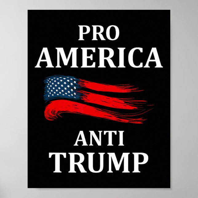 Póster Bandera estadounidense anti Trump 2024 (Frente)