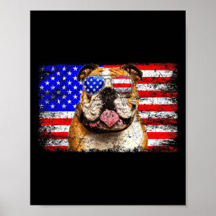 Póster Bandera Estadounidense Awesome