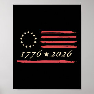 Póster Bandera Estadounidense De 13 estrellas Betsy Ross