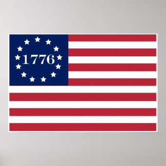 Póster Bandera estadounidense de 1776