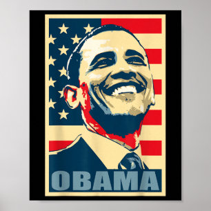 Póster Bandera estadounidense de Barack Obama: Demostraci
