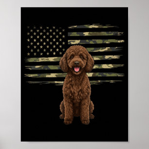 Póster Bandera estadounidense de camuflaje odle 4 de juli