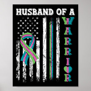 Póster Bandera Estadounidense De Cáncer De Mama Metastási