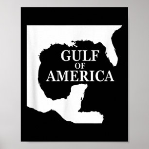 Póster Bandera Estadounidense De Los Camisas Del Golfo De