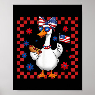 Póster Bandera Estadounidense De Los Ee.Uu. Pa, Girly Ame