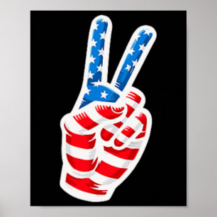 Póster Bandera Estadounidense De Nuevo Cartel De Paz De L