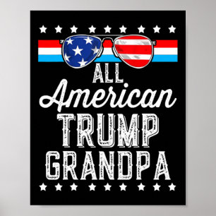 Póster Bandera estadounidense del abuelo de Trump estadou