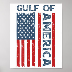 Póster Bandera estadounidense del Golfo de Estados Unidos