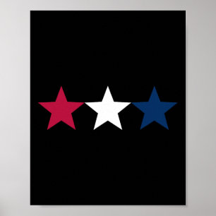 Póster Bandera Estadounidense Estrellas Patrióticas Estad