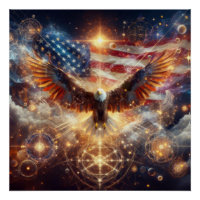 Bandera estadounidense - Estrellas y rayas - Águil