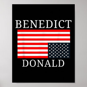 Póster Bandera estadounidense graciosa Benedicto Donald A