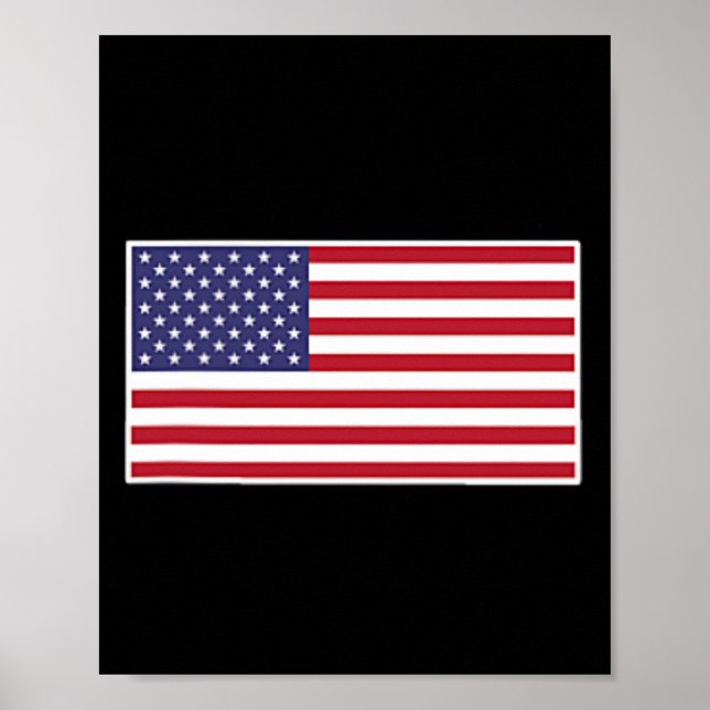 Póster Bandera Estadounidense Guay Patriótico Usa Bandera (Frente)