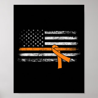 Póster Bandera estadounidense para la sensibilización sob