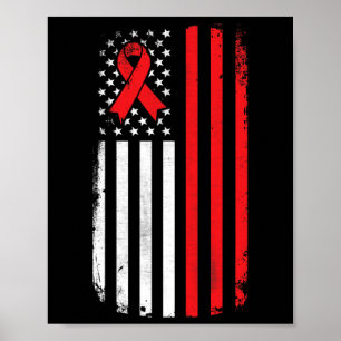 Póster Bandera estadounidense para la toma de conciencia