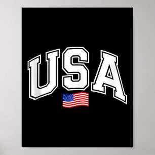 Póster Bandera Estadounidense Patriótica 4 De Julio De W