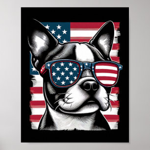 Póster Bandera estadounidense patriótica de los atascos d