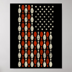 Póster Bandera estadounidense Patriótica Orgulloso Americ